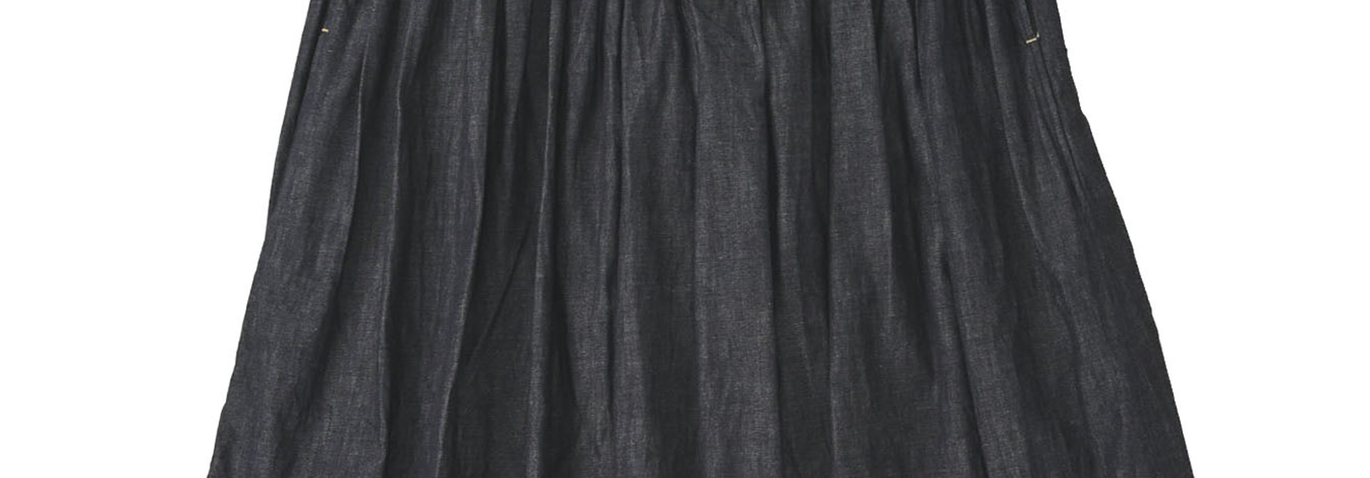 Denim Gathered Culottes Skirt(0721)