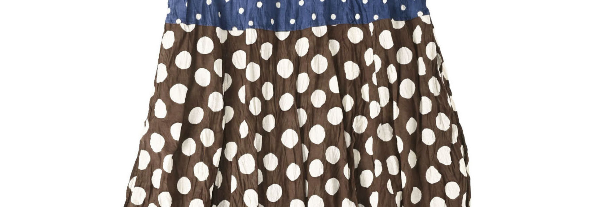 Khadi Dots Mix Block Printed Dress (0721)