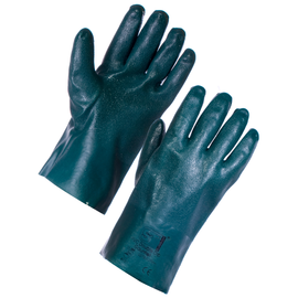 Portwest Double Dipped Green PVC Glove A827 - 11 inch