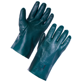 Super Touch Double Dipped Green PVC Glove A827 - 11 inch