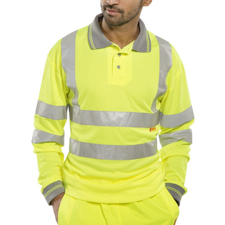 Beeswift Long Sleeve Hi Visibility Polo