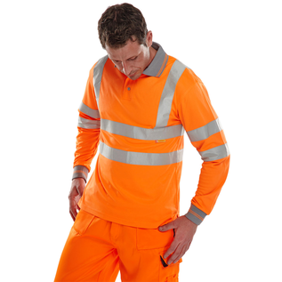 Beeswift Long Sleeve Hi Visibility Polo