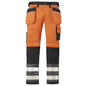 Snickers Workwear Snickers 3233 Hi-Vis Holster Pockets Trousers Class 2