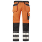 Snickers Workwear Snickers 3233 Hi-Vis Holster Pockets Trousers Class 2