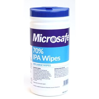 Microsafe Microsafe 70% Disinfectant Wipes (200 Sheets) W01/4