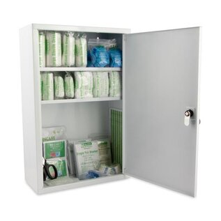 Click Medical Single Door Metal First Aid Cabinet (46 x 30 x 14cm)