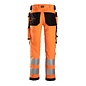 Snickers Workwear 6243 Hi Vis Class 2 Stretch Trousers Holster Pockets