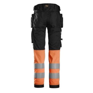 Snickers Workwear 6234  High-Vis Class 1, Stretch Trousers Holster Pockets