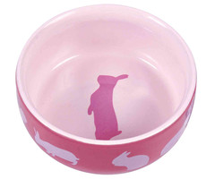 Trixie Keramische voer/waterbak konijn 250 ml (OP=OP)