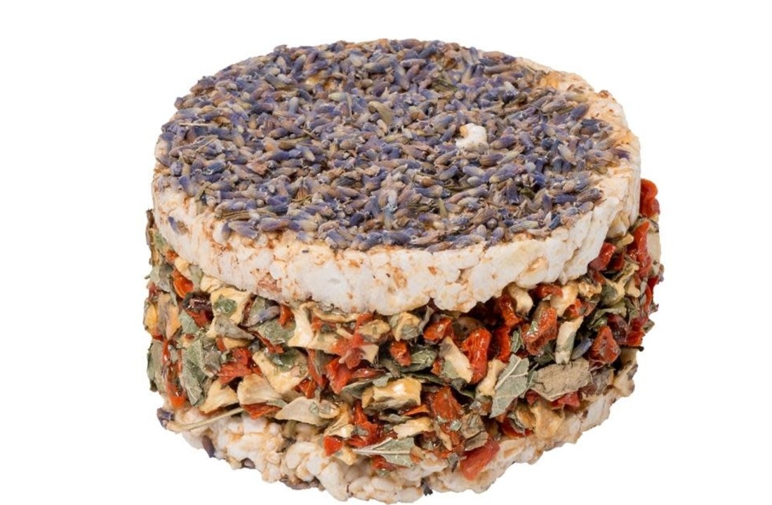 Burger lavendel en groente