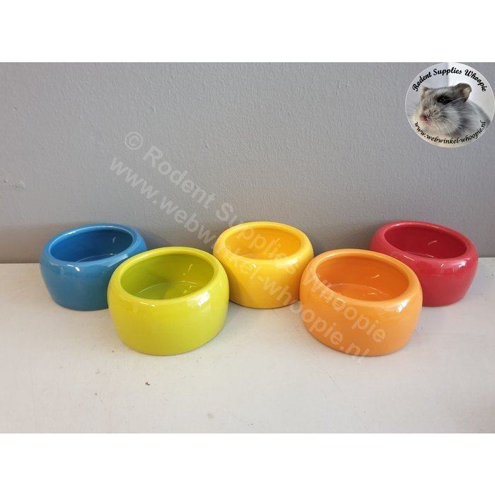 Huismerk Voer/waterbak regenboogserie (OP=OP)