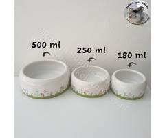 Huismerk Voer/waterbak wit motief