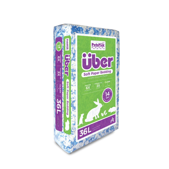 PetsPick Über Über Paper Bedding Blue/White