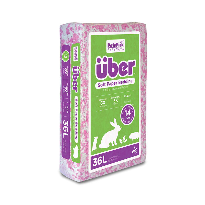 PetsPick Über Über Paper Bedding Pink/White