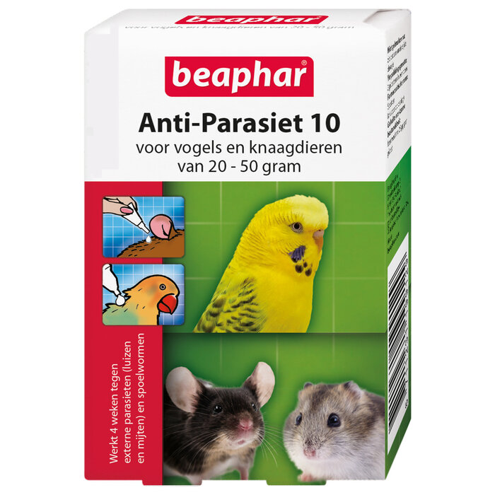 Beaphar Anti-Parasiet 10 voor vogels en knaagdieren van 20-50 gram