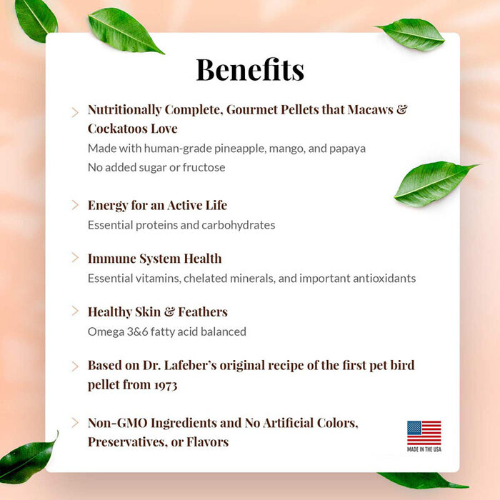 Lafeber Tropical Fruit Gourmet Pellets Macaw / Ara's