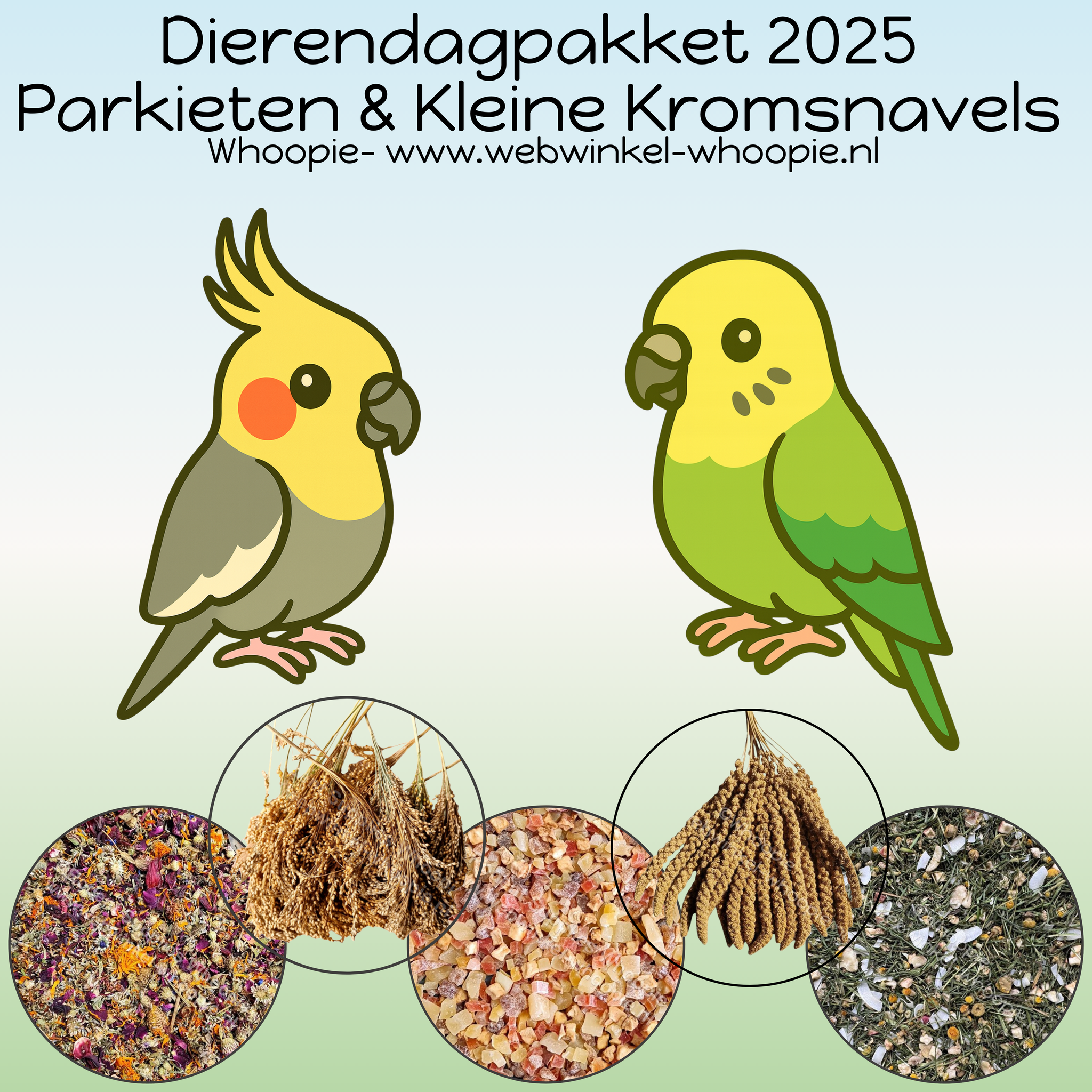 Whoopie Dierendagpakket Parkieten & Kleine Kromsnavels