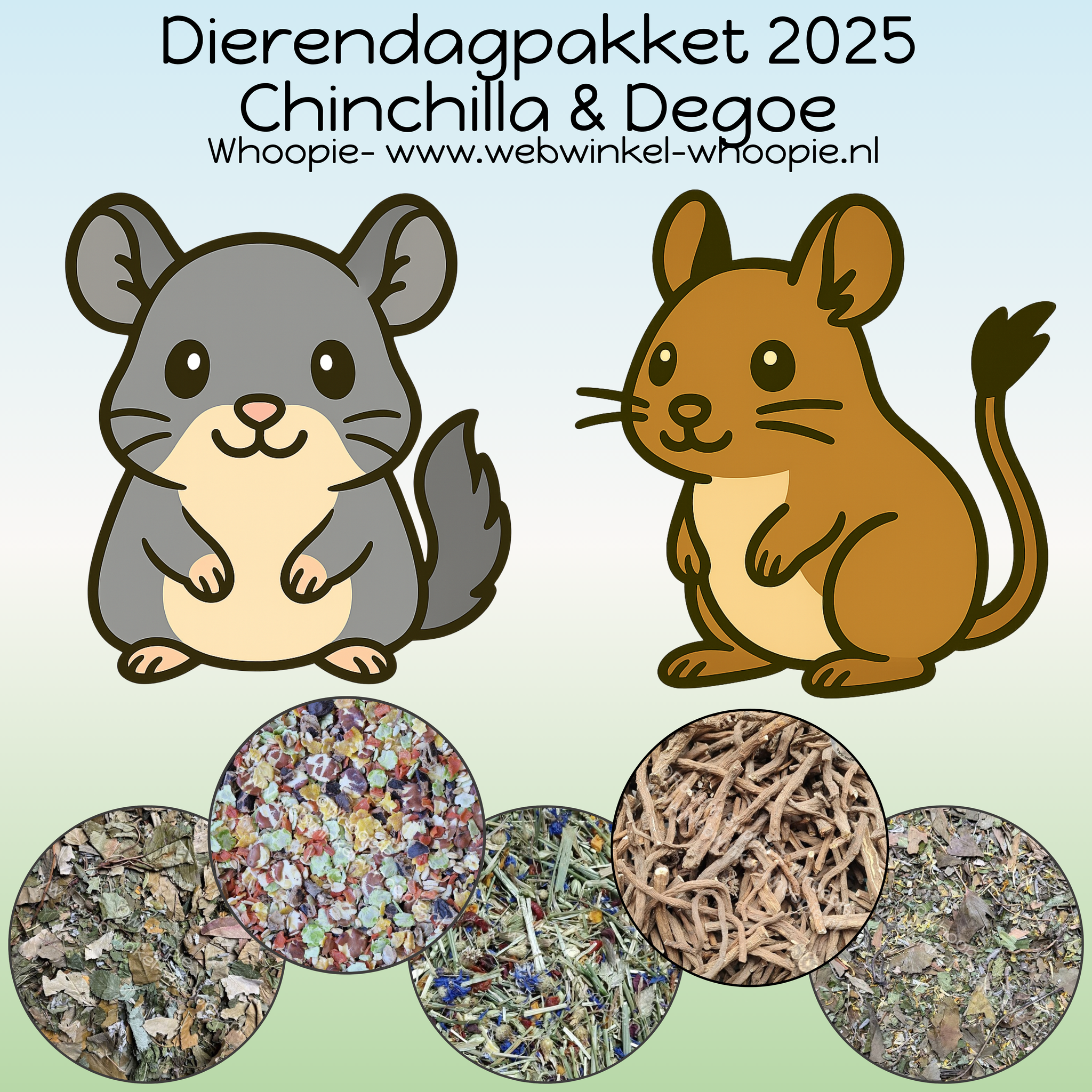 Whoopie Dierendagpakket Chinchilla & Degoe