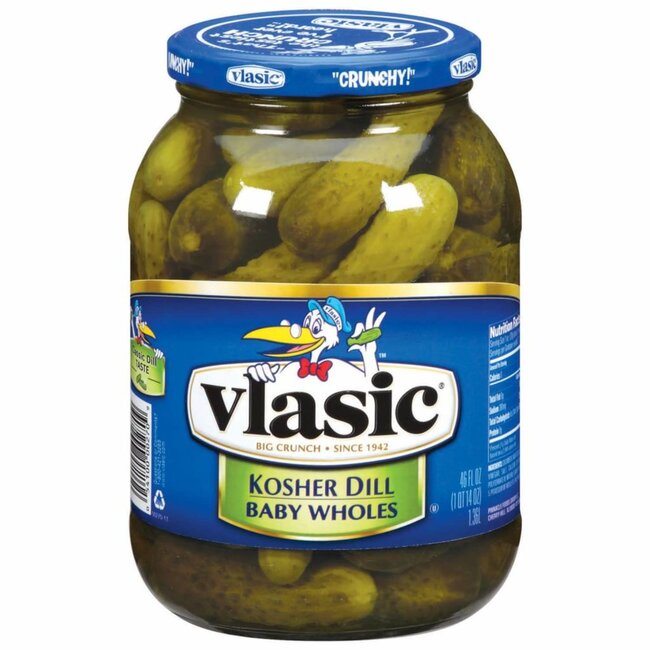 Vlasic Whole Kosher Baby Dills 12x946ml