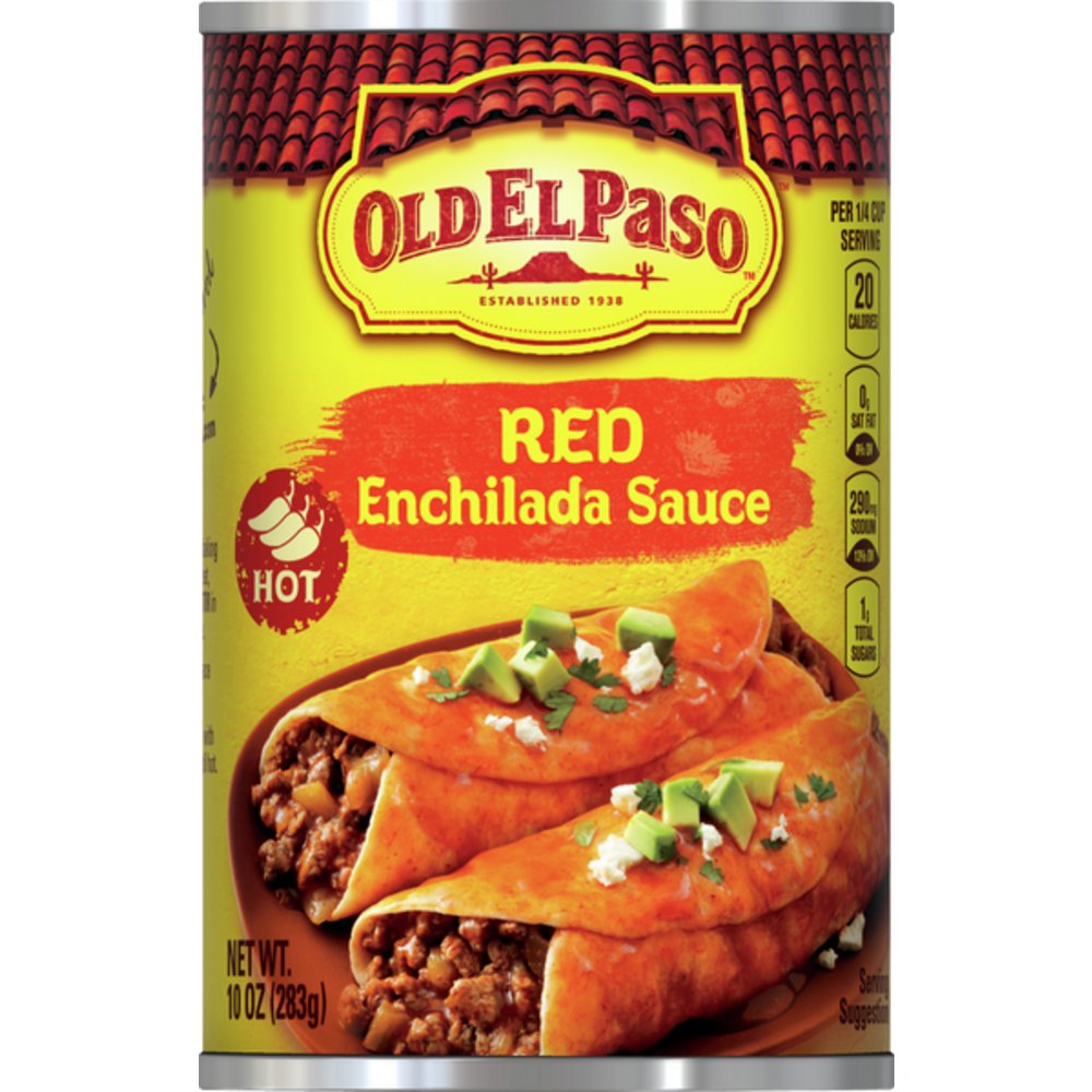Old El Paso Enchilada Sauce Hot 12x10oz Mexican Selection Kellys