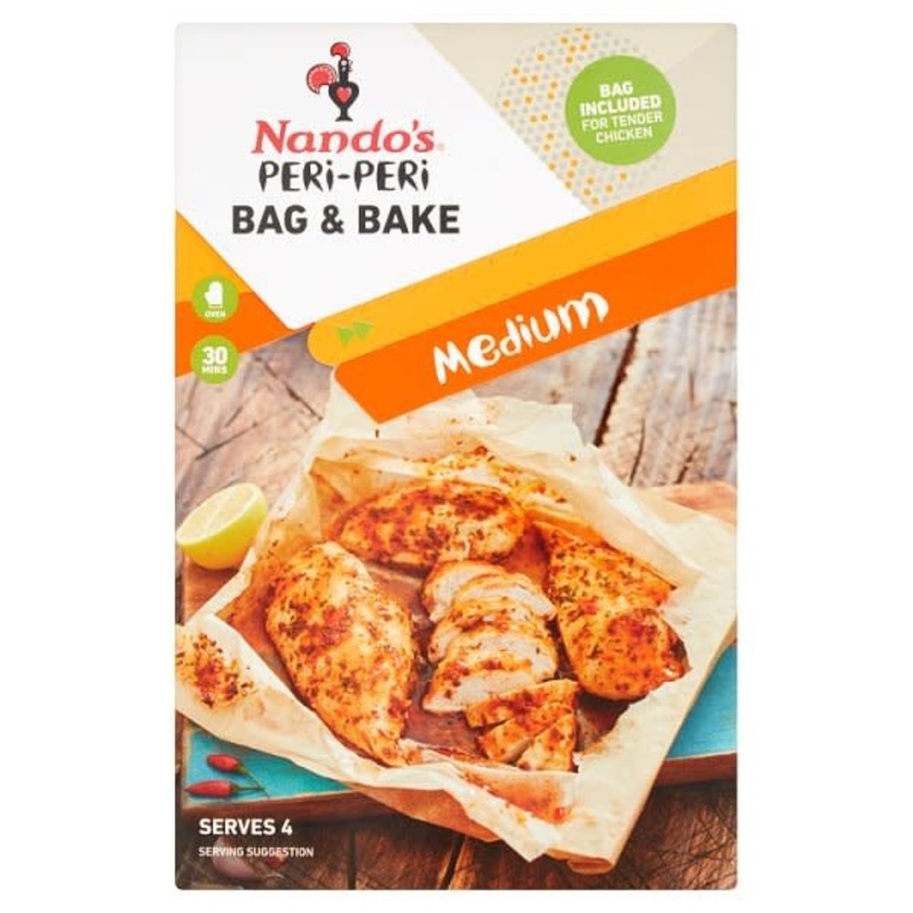 Nandos Bag 'n Bake Medium 12x20g Nando's Kellys Wholesale