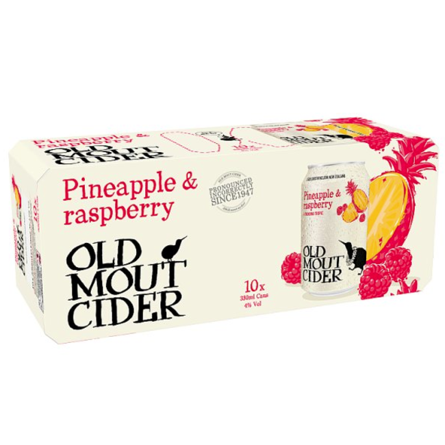 Old Mout Pineapple & Raspberry  ABV 4% 1x10x330ml