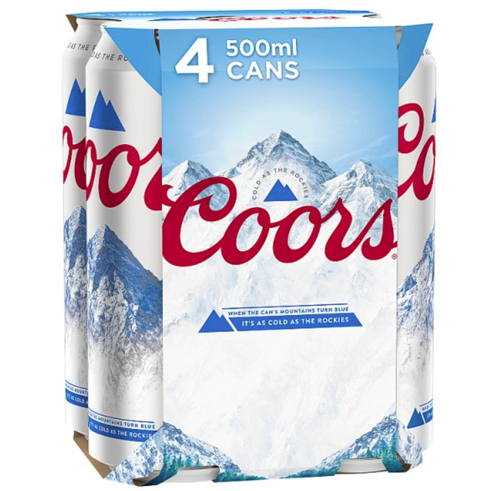 Coors 4pk Abv 4 6x4x500ml (24units) British Beer & Cider Selection