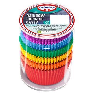 Dr Oetker Dr Oetker Rainbow Cupcake Baking Cases 6x72pk