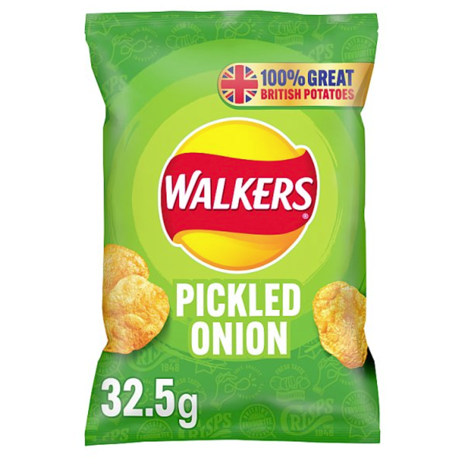 Walkers Crisps Walkers Pickled Onion 32x32.5g