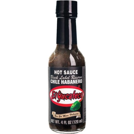 El Yucateco Habanero Black Label Reserve 12x120ml El Yucateco Habanero Black Label Reserve 12x120ml