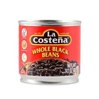 La Costena Black Whole Beans 12x400g