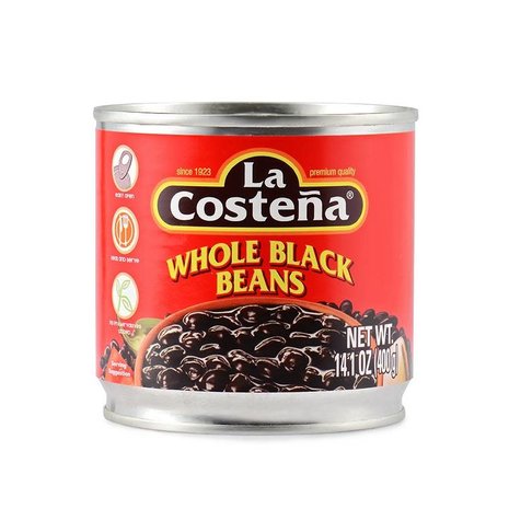 La Costena Black Whole Beans 12x400g La Costena Black Whole Beans 12x400g