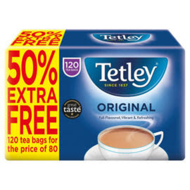 Tetley Tetley Tea Original 50% free 12x120's