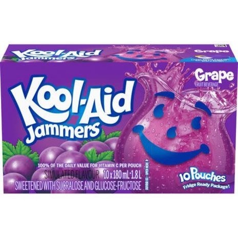 Kool-Aid Kool-Aid Jammers Grape 10pk 4x10pk Kool-Aid Kool-Aid Jammers Grape 10pk 4x10pk