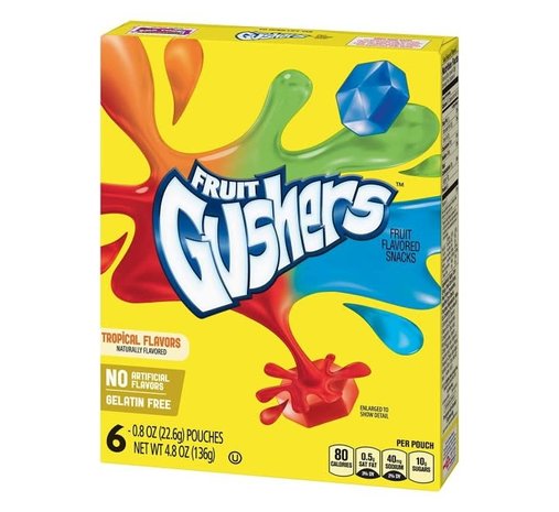 Betty Crocker Fruit Gushers Tropical 10x6pk Betty Crocker Fruit Gushers Tropical 10x6pk