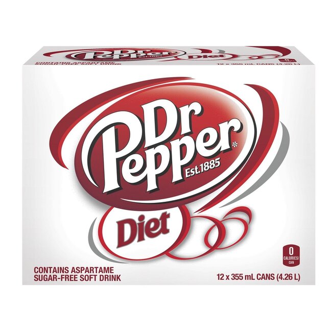 Dr Pepper Diet 12x355ml