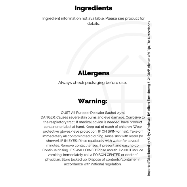 Oust All Purpose Descaler 6x25ml