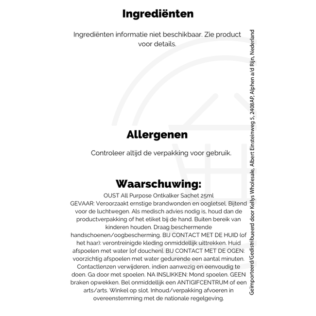 Oust All Purpose Descaler 6x25ml