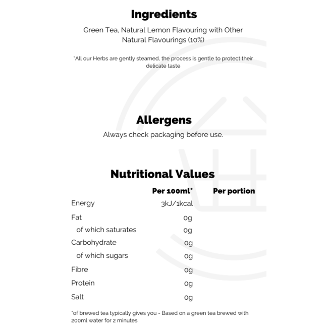 Twinings Green Tea Lemon 4x20s