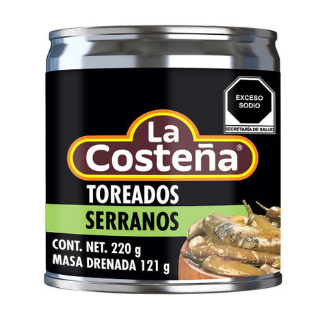 La Costena La Costena Serrano Toreados 24 x 220g La Costena La Costena Serrano Toreados 24 x 220g