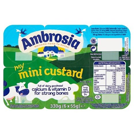 Ambrosia Ambrosia Mini Custard 5x330g Ambrosia Ambrosia Mini Custard 5x330g