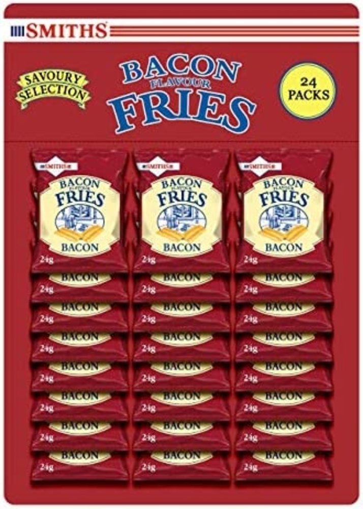 Smiths Bacon Fries 24x24g British & American Wholesaler Kellys