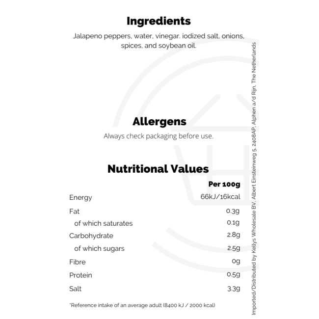 La Costena Jalapeno Nacho Slices 24x199g