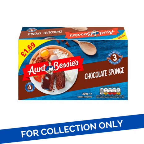 Aunt Bessie's Aunt Bessie's Chocolate Sponge PM1.69 6x330g Aunt Bessie's Aunt Bessie's Chocolate Sponge PM1.69 6x330g