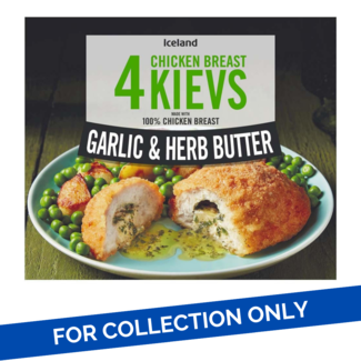 Iceland Iceland 4 Garlic and Herb Butter Chicken Breast Kievs 18x500g