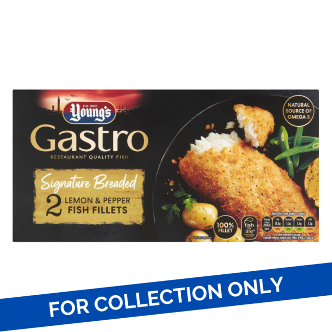 Young's Gastro Signature Breaded 2 Lemon & Pepper Fish Fillets 15x270g