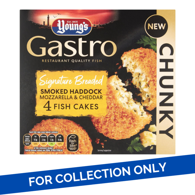 Young's Young's Gastro Signature Breaded Smoked Haddock Mozzarella & Cheddar Fish Cakes 12x400g
