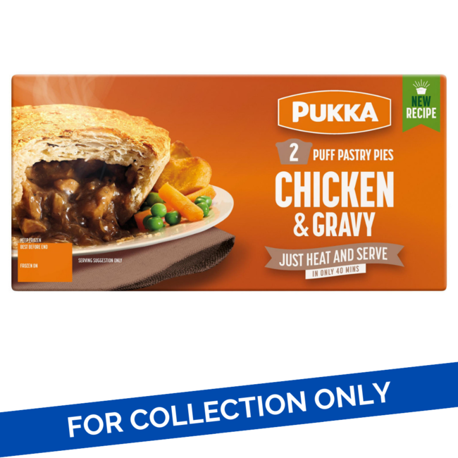 Pukka Pukka 2 Puff Pastry Pies Chicken & Gravy 6 x 2PK