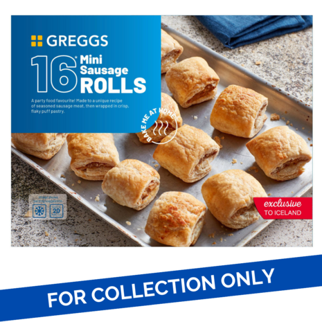 Gregg's Greggs 16 Mini Sausage Rolls 20 x 433g Gregg's Greggs 16 Mini Sausage Rolls 20 x 433g