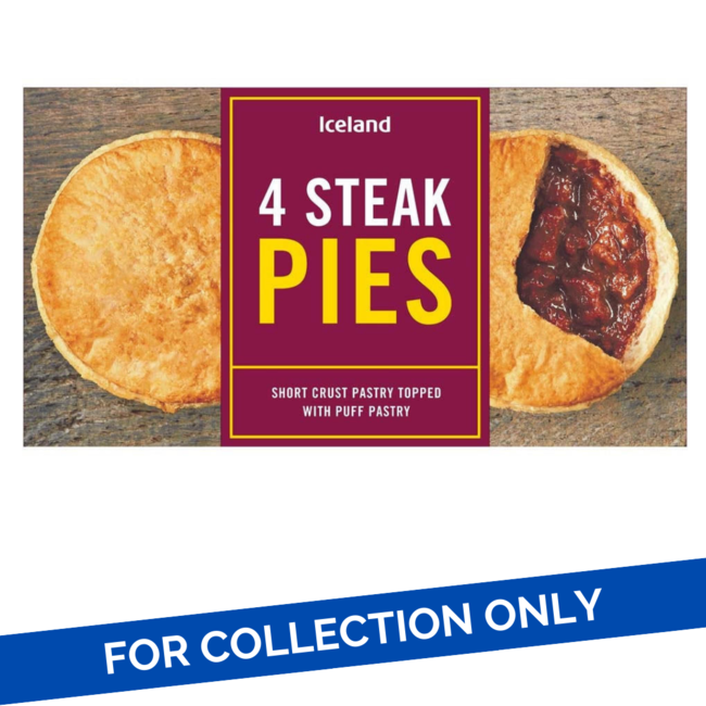 Iceland 4 Steak Pies 12 x 568g